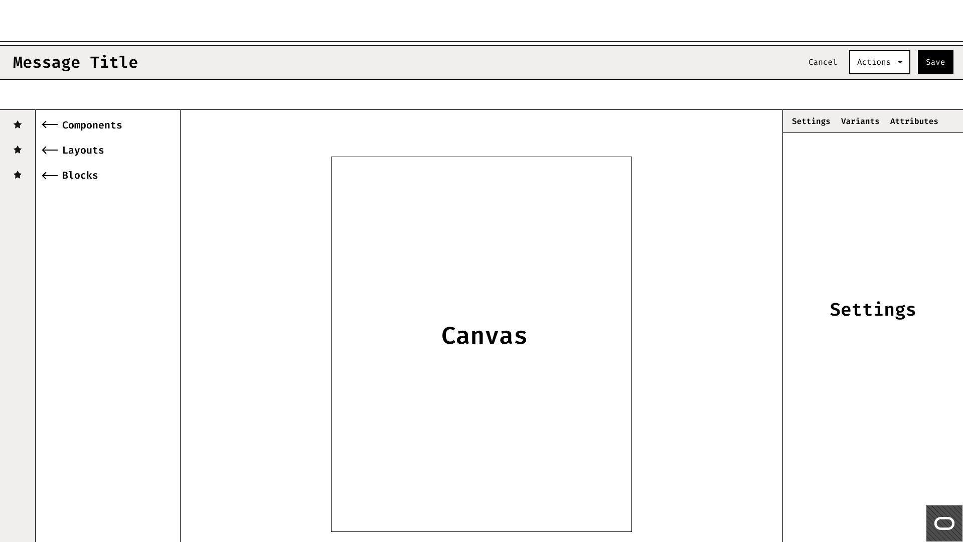 Lo-fi template selection flow