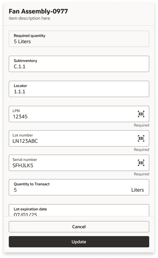 Detail Drawer — full-screen editor for complex entries
