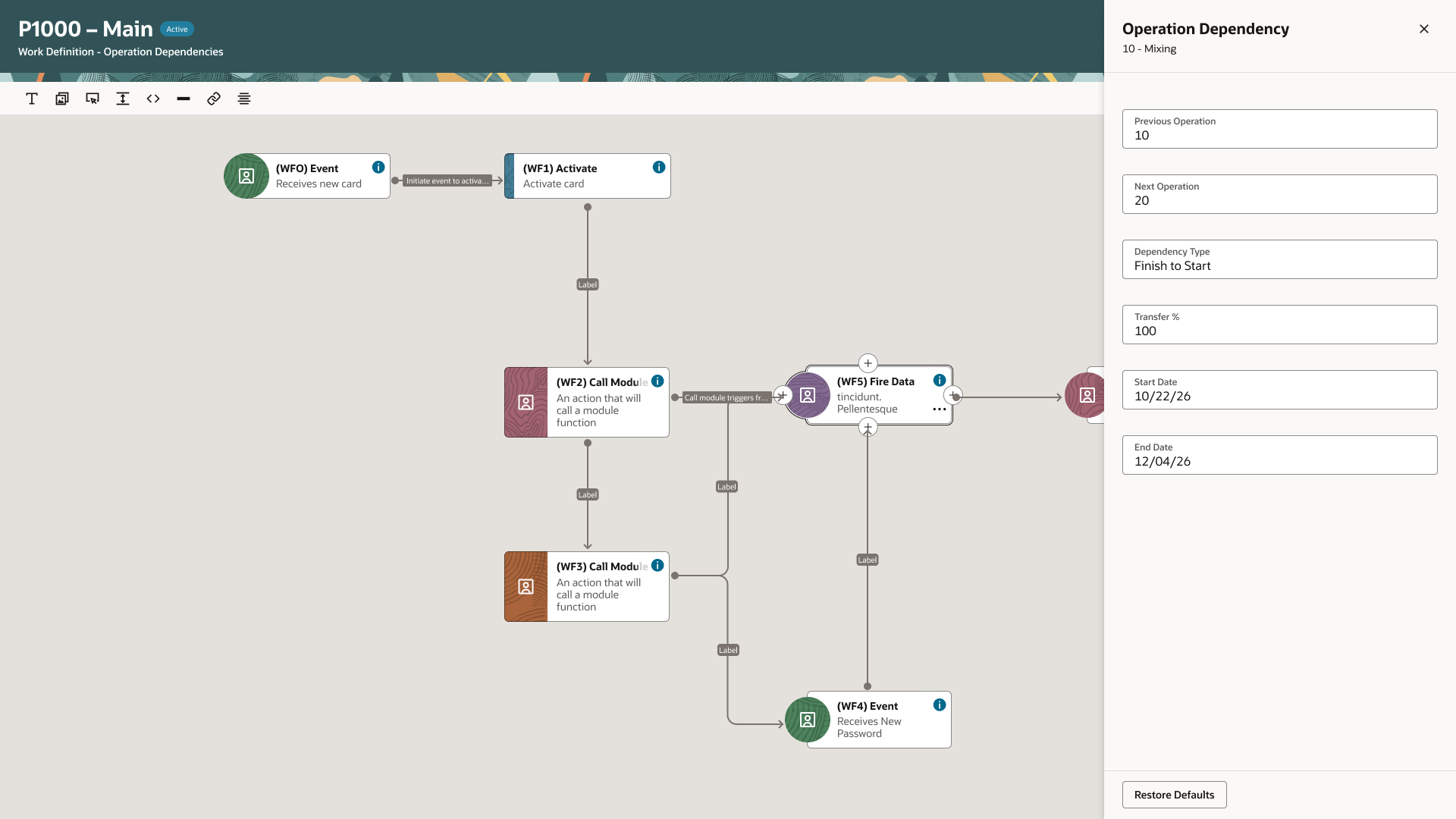 Option 2: Diagram + Properties Panel